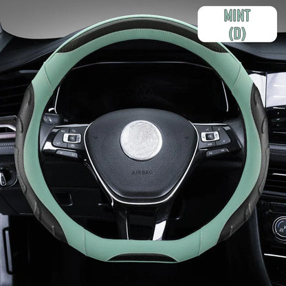 Car Steering Wheel Covers Universal Fit, Silaz Breathable Anti Slip Leather