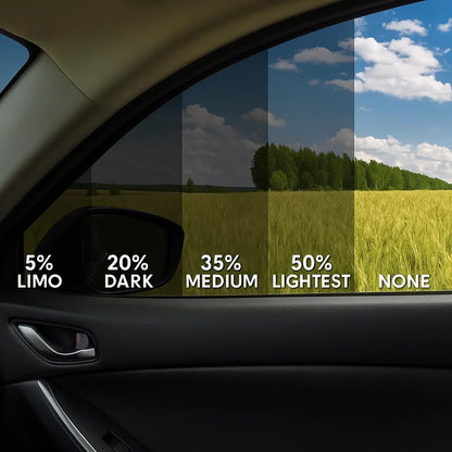 Universal Reduce Infrared Heat & Block UV by 99% Removable Window Tint Film for Cars - DIY Cut for Multiple Shapes